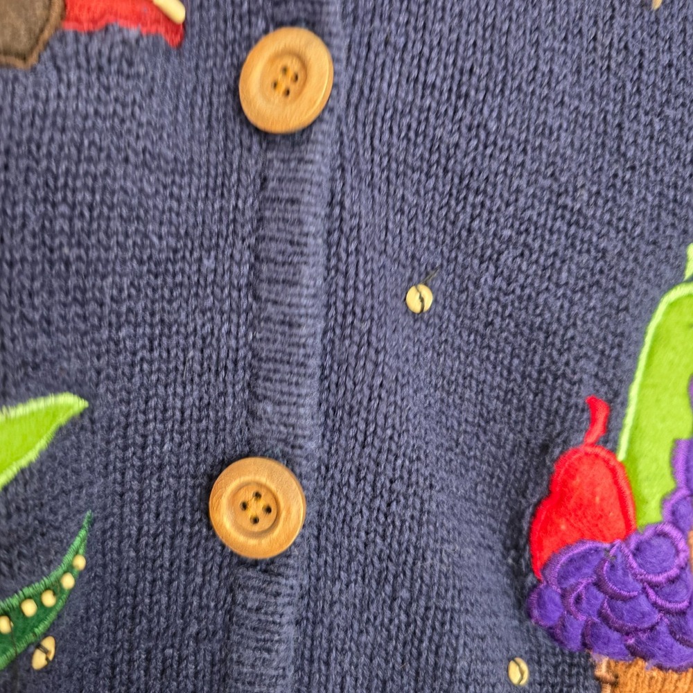 Bobby Brooks Womens Harvest Applique Sweater Vest‎ XL Cottagecore Fall - Picture 7 of 14
